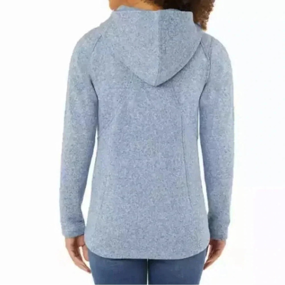 Eddie Bauer Blue Heather Hooded Radiator Fleece
2.0 Jacket sz small full zip up - Picture 6 of 6